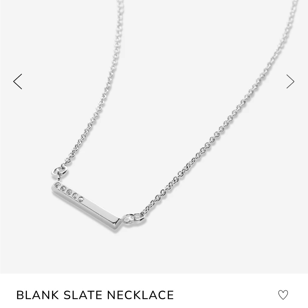 Nwt Bryan Anthony Blank Slate Necklace